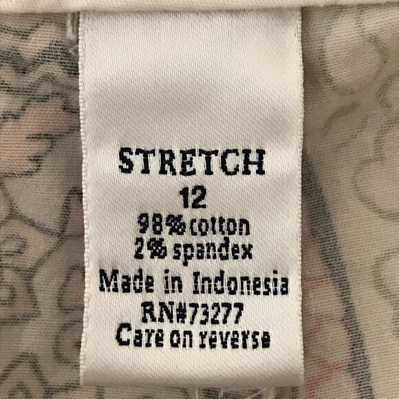 Croft & Barrow Stretch Women's 12 Multicolor Paisley Skorts - Picture 10 of 11